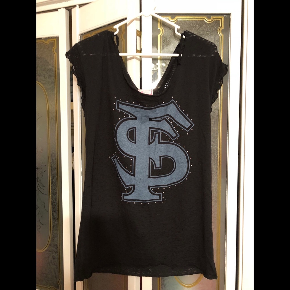 PINK Victoria Secret FSU off shoulder T-shirt